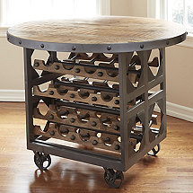 Repurposed Industrial Wine Storage Pub Table