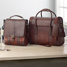 3-Bottle BYO & 6-Bottle Weekender Leather Wine Bag Set