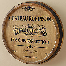 Personalized Chateau Barrel Head Sign