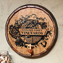Personalized Harvest Barrel Head Sign