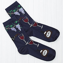 Women's Wine In The Vineyard Socks (Size 9-11)