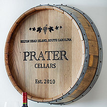 Personalized Deep Carved Quarter Barrel Head