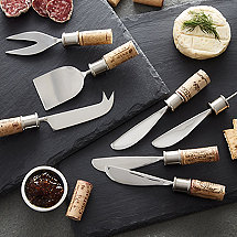 Cork Cheese Knives & Spreaders Set