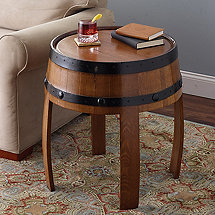 Recycled Tequila Barrel End Table