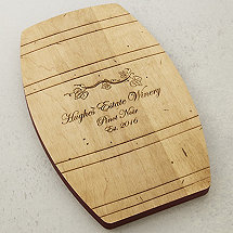 Personalized Wine Barrel Cheese Board