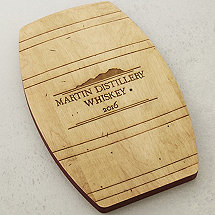 Personalized Whiskey Barrel Cheese Board