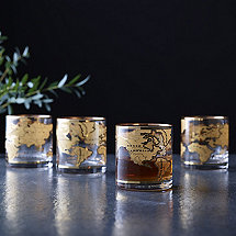 World Map Glasses (Set of 4)