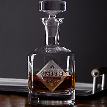 Personalized Etched Premium Spirits Whiskey Decanter