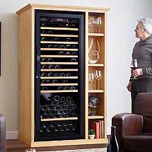 XL Custom Wine Cellar Cabinet With Shelves