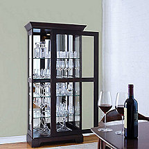 Glassware Display Curio Cabinet with Sliding Door