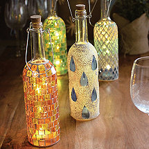 Wine Bottle Mosaics (Set of 4)