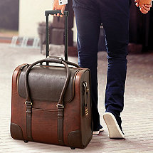 Leather Weekender Rolling Wine Bag