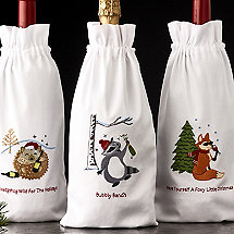 Woodland Creatures Wine Bags (Set of 3)