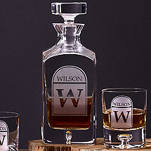 Personalized Lexington Whiskey Decanter and Glasses Set