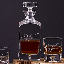 Personalized Lexington Whiskey Decanter and Glasses Set