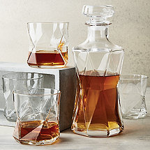 Geo Whiskey Glasses and Decanter Set