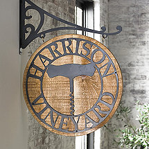 Personalized Reclaimed Barn Wood Vineyard Sign