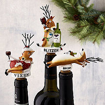 Blitzen and Vixen Bottle Stoppers (Set of 3)