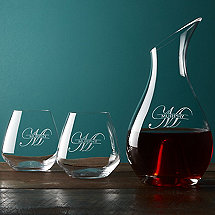 Personalized Wine Decanter And Tumblers Set