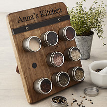 Personalized Reclaimed Barrel Spice Rack