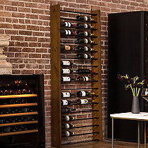 Corsica Vertical Wood and Metal Wine Rack