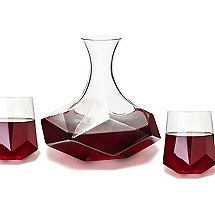 Geo Wine Glasses and Decanter Set