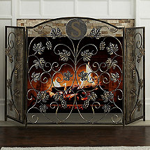 Personalized Grapevine Fireplace Screen