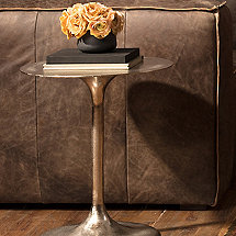 Umbria Raw Nickel Side Table
