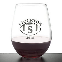 Personalized 'Big Game' Stemless Wine Glasses (Set of 4)