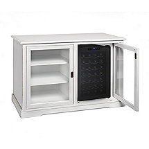 Siena Mezzo Wine Credenza (Antique White) with Wine Refrigerator