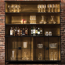 Orleans Brass Cladded Sideboard & Hutch