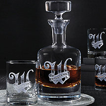 Personalized Deep Etched Whiskey Decanter