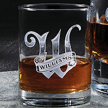 Personalized Deep Etched Whiskey Glasses (Set of 4)