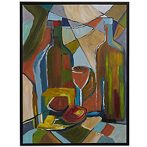 'Perfect Pairing' Hand-Painted Framed Canvas Art