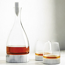 Stone Cold Decanter Tumblers And Marble Coasters Set