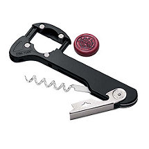 Retractable Foil Cutter Corkscrew (Black)