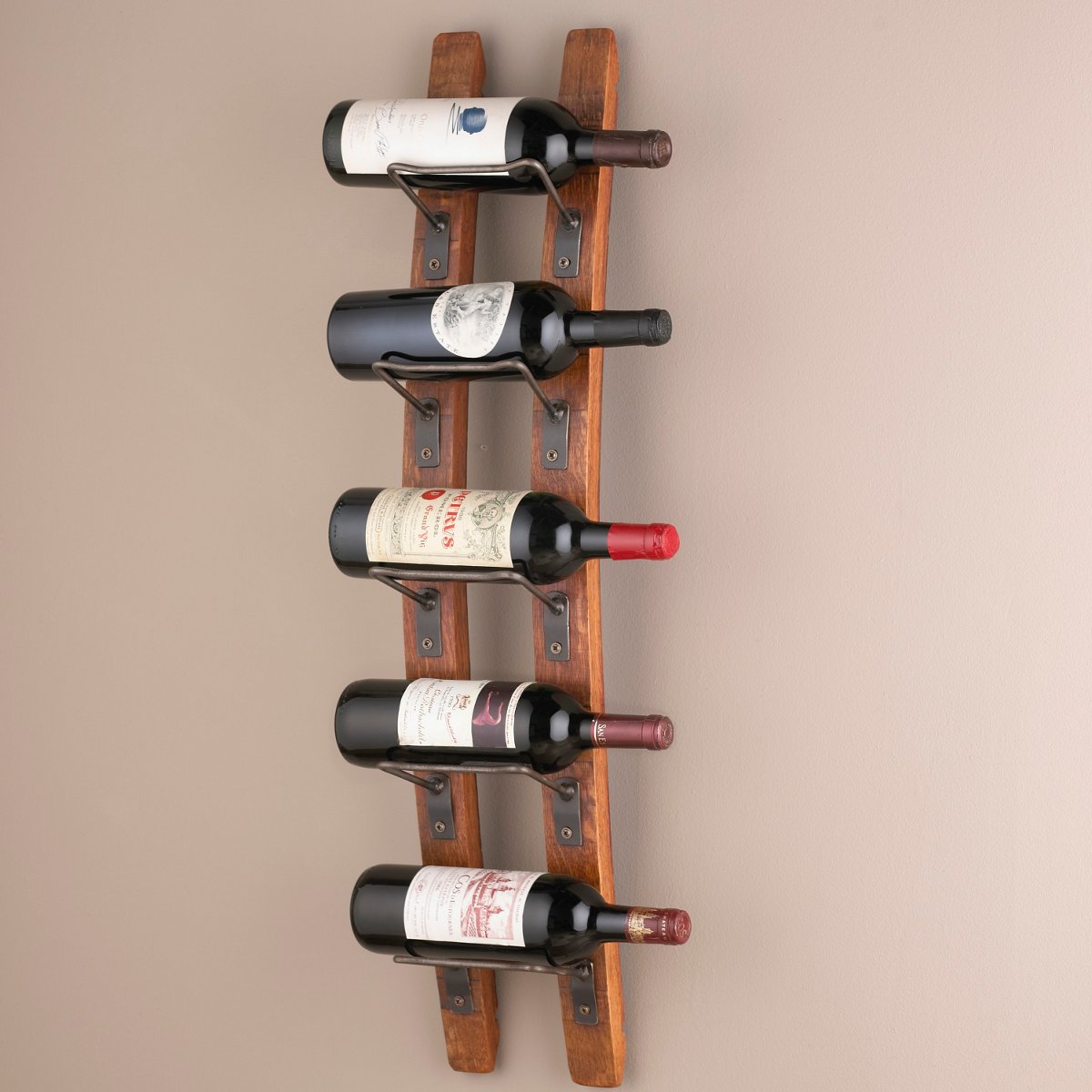 Barrel Stave Wall Wine Rack Wine Enthusiast