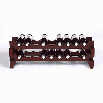18 Bottle Stackable Wine Rack Kit (Mahogany)