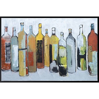 'Rare Vintage' Hand-Painted Framed Canvas Art