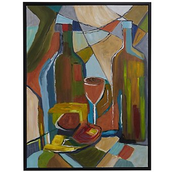 'Perfect Pairing' Hand-Painted Framed Canvas Art