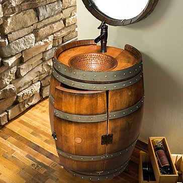 Reclaimed Barrel Winery Seal Fire Pit Wine Enthusiast