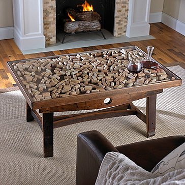 Handmade Vintage Oak Whiskey Barrel Coffee Table Wine Enthusiast