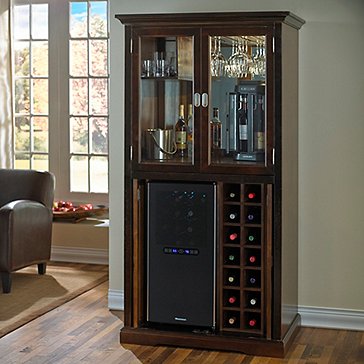 Firenze Wine And Spirits Armoire Bar With 32 Bottle Touchscreen