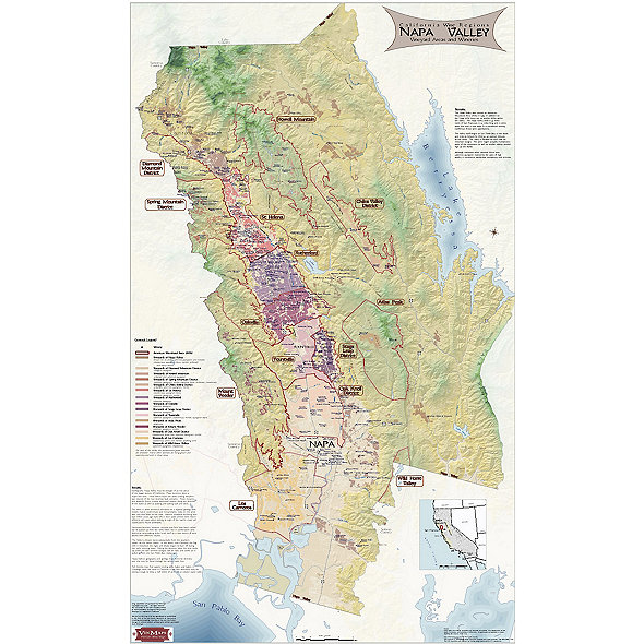 napa valley wine map poster Napa Valley Wine Map Wine Enthusiast napa valley wine map poster