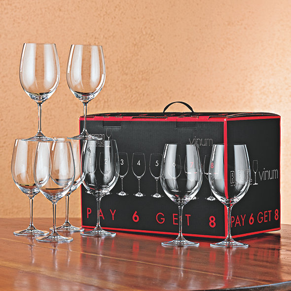 Pay 6 Get 8 Riedel Vinum Cabernet / Bordeaux (Set Of 8) - Wine Enthusiast