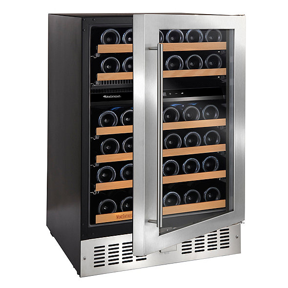 Nfinity S Dual Zone Wine Cellar Stainless Steel Door