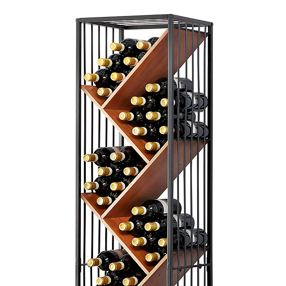 Anjou Modular Metal And Wood Wine Rack Wine Enthusiast