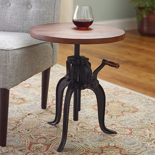 Industrial Crank Base Drinks Table