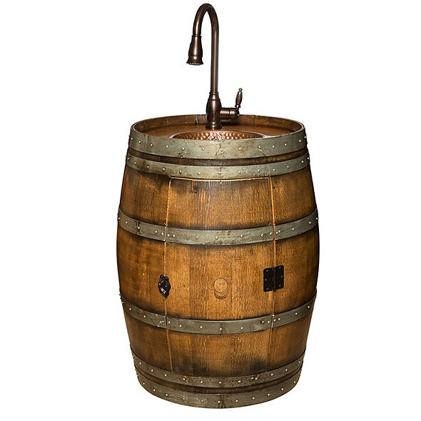 Reclaimed Wine Barrel Bar Sink