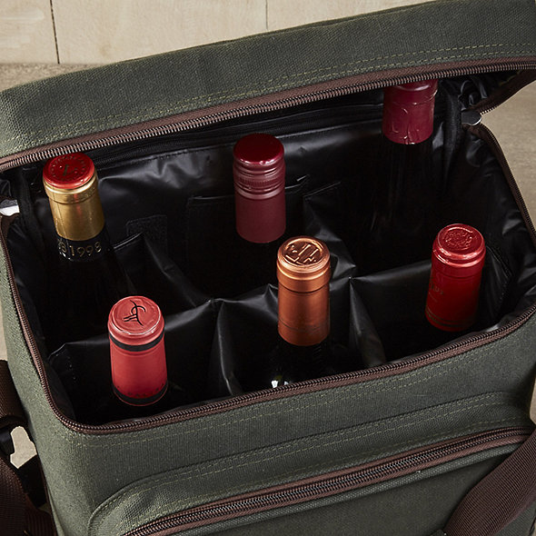 waxed canvas wine bag